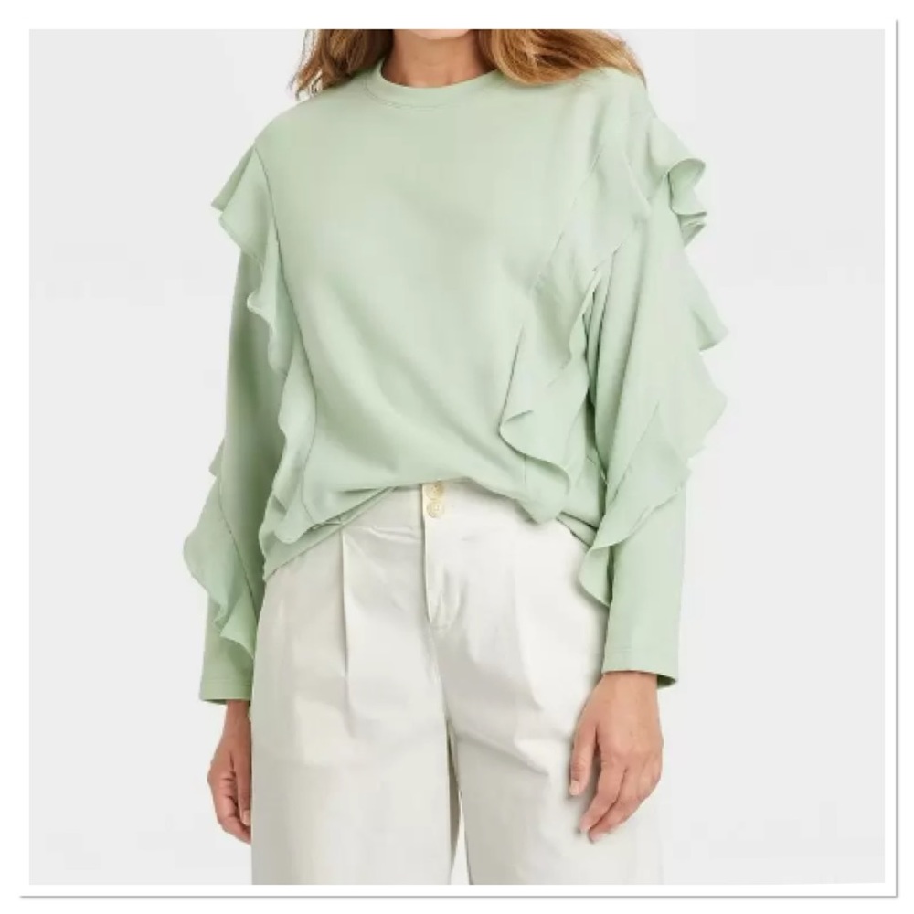 Women’s Ruffle Sweatshirt a.new day